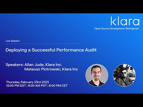 Deploying a Successful Performance Audit