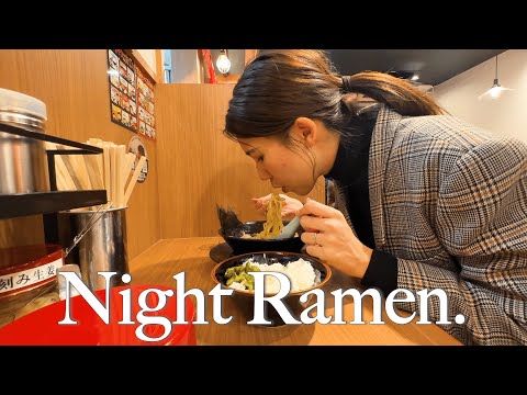 Tokyo After Work | 9pm–2am Cozy Routine | Stressful Week & Late-Night Ramen Reward🍜