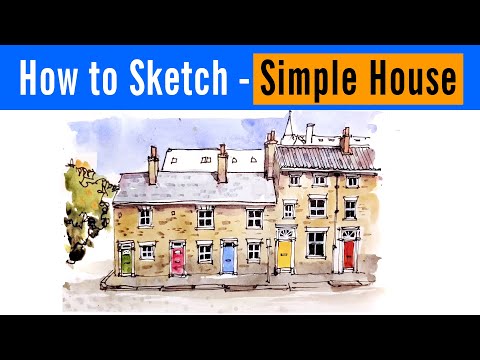 How to Sketch a House - Simple Sketchbook Fun!