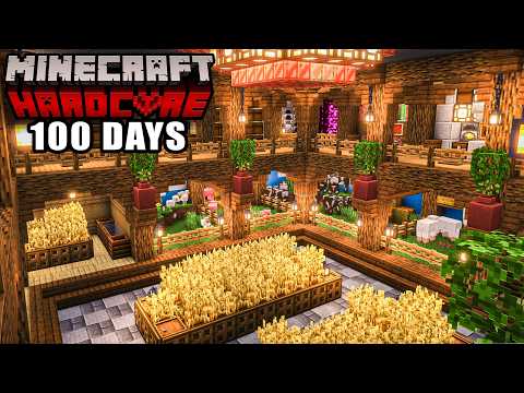 I Survived 100 Days Building an UNDERGROUND BASE in Hardcore Minecraft