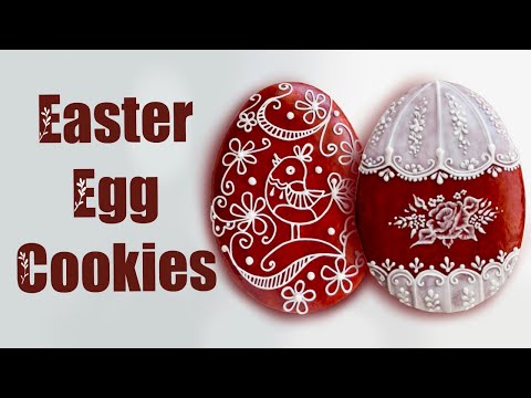 Beautiful Gingerbread Easter Egg Cookies. Satisfying Cookie Decorating Video.