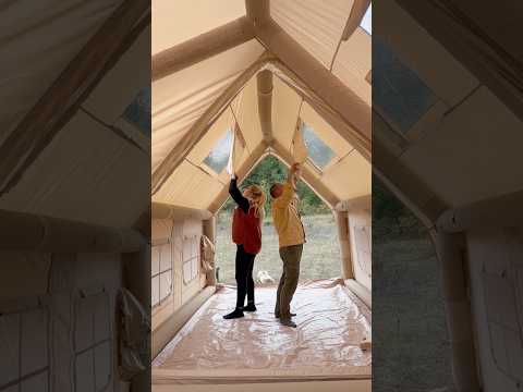 Şişme Villa Çadırla İlk Kampımızı İnekler Bastı