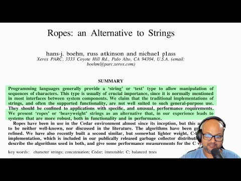 Read a paper: Ropes-- an alternative to Strings
