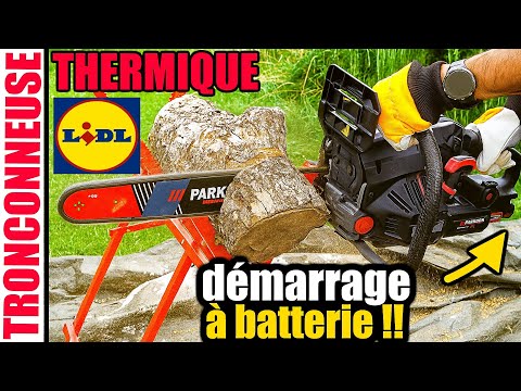 LIDL thermal chainsaw with electric start PARKSIDE PERFORMANCE type Husqvarna
