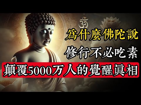 為什麼佛陀說修行不必吃素？顛覆5000萬人認知的覺醒真相｜佛教 ｜佛學知識｜修心修行｜禪悟人生