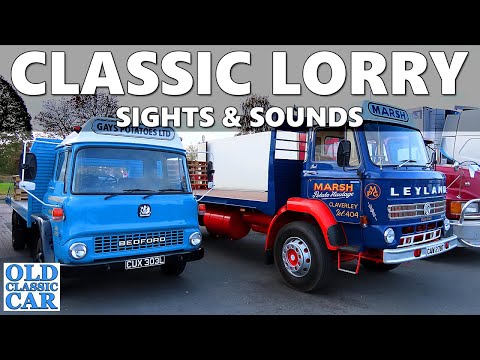 See & hear old lorries (Leyland, Bedford, ERF, Foden etc) that met up nr Whitchurch in Shropshire