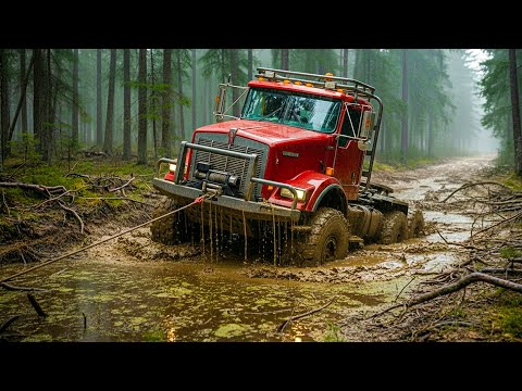 Monster Trucks Off-Road! Heavy 8x8 and 6x6 trucks battle deep mud!