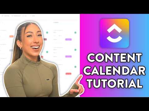 Content Calendar ClickUp Tutorial + free template 📅 how to use ClickUp as a content creator