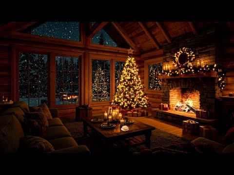Soothing Christmas Ambience 🎄Instrumental Christmas Music With Fireplace & Relaxing Piano Music