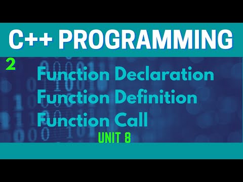 Function Declaration, Function Definition and Function Call in C++(Urdu/Hindi)