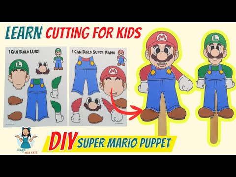 The Super Mario Bros Movie DIY Crafts for Kids | Super Mario & Luigi Paper Puppet for Preschool