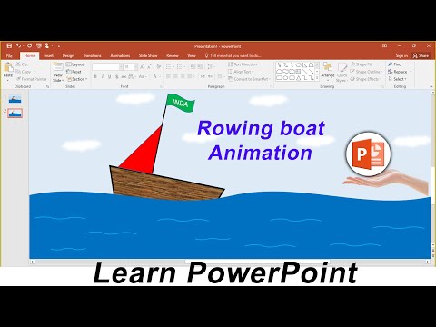 Rowing boat Animation in PowerPoint || Animation chap-16 ||