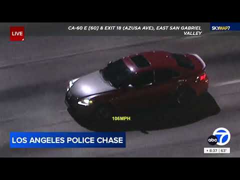 FULL CHASE: Authorities chase suspect at high speeds through LA