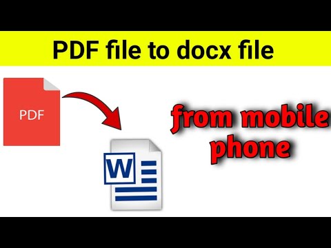 how to convert PDF file to docx file from mobile