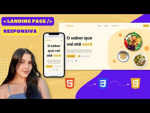Como fazer uma LANDING PAGE responsiva e animada | HTML, CSS e JavaScript (JQUERY)