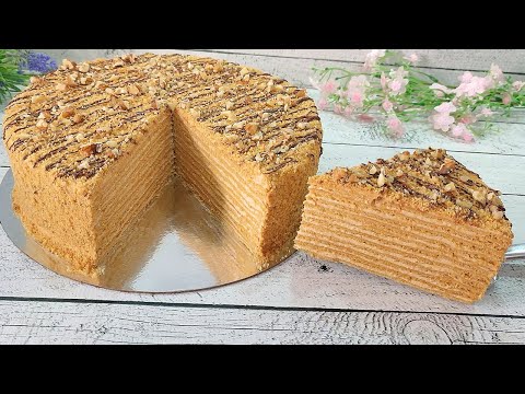 The world famous Czech Honey cake MARLENKA! The tenderest! Very fast and tasty!!