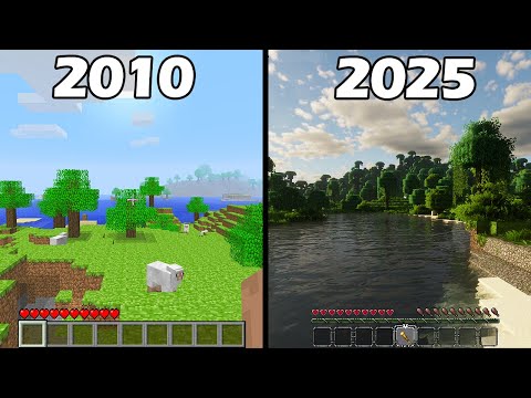 2010 vs 2025 minecraft graphics