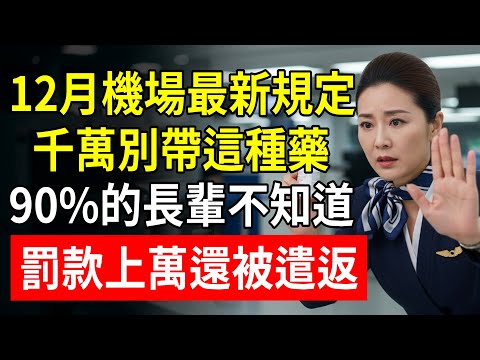 12月機場最新規定：千萬別帶這種藥！90%的長輩不知道，罰款上萬還被遣返！#海關 #違禁品 #出國 #旅行 #空姐