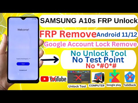 Samsung Galaxy A10s FRP Unlock/Bypass/Remove Android 11/12 Latest Security Frp Unlock Without Pc