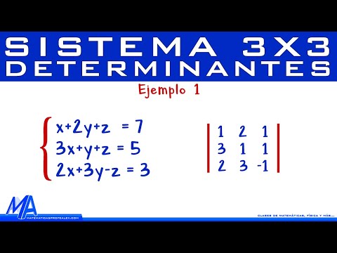 Solución de un sistema de 3x3 | Determinantes- Cramer 1