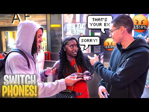 Making Couples Switch Phones 43 💔 *LOYALTY TEST* NYC PUBLIC INTERVIEW