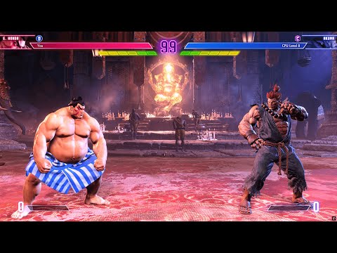 E.Honda vs Akuma (Hardest) - Street Fighter 6. | Epic Battle