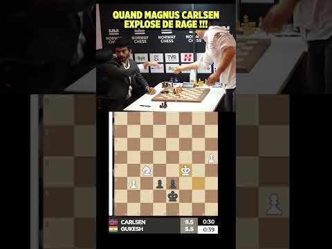 Magnus Carlsen vs Gukesh - Le GOAT pète les plombs !!!