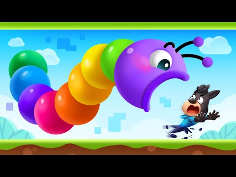 Police VS Hungry Worm | Funny Cartoons | Good Habits | Kids Cartoon | Sheriff Labrador | BabyBus
