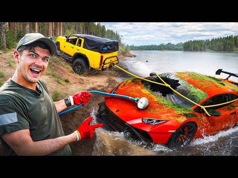 Found a Lamborghini AVENTADOR Underwater While Magnet Fishing!