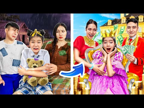 عائلة فقيرة تصبح عائلة غنية! فتاة فقيرة تتظاهر بالثراء لحضور حفل ملكي