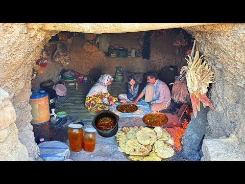 Rural Life Of Iran: Pickled Okra & Okra Stew Recipe For Lunch in Traditional Style