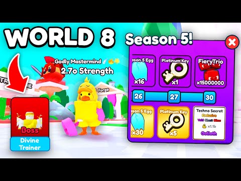NEW World 8 Update is INSANE and Season 5 Pass is OP in Arm Wrestling Simulator!