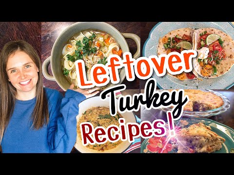 *FIVE* THANKSGIVING LEFTOVER TURKEY RECIPES | HOW TO USE THE LEFTOVER TURKEY FAST!! | JULIA PACHECO