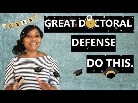 Dissertation Defense Tips