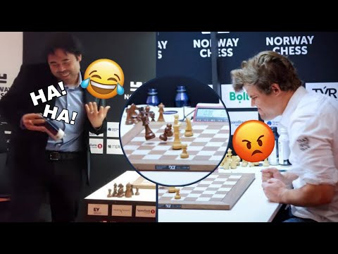 Angry Magnus Carlsen😡 vs Hikaru Nakamura