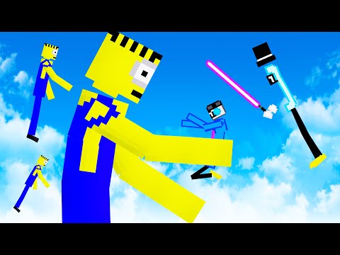 We Fight Terrifying Minions with Lightsabers in People Playground!