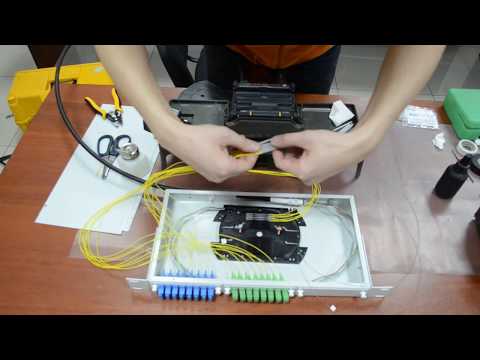 Разварка внешнего самонесущего оптоволоконного кабеля