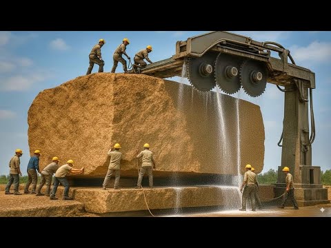 How Marble is Made in Pakistan | Incredible Giant Stone Cutting & Finishing Process