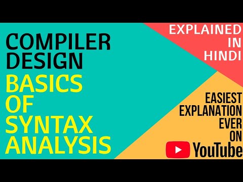 Basics Of Syntax Analysis ll Explained With Example in Hindi ll Compiler Design Course