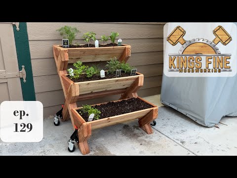 129 - Three Level Planter, Cedar Planter Box, Herb or Flower Garden