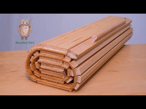 Woodworking DIY Furniture Making | How to make wooden roll up door cabinet | #031