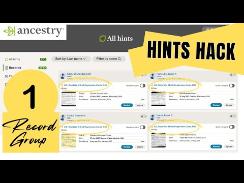 Narrow Down Ancestry Hints | Search Hints By Record Group