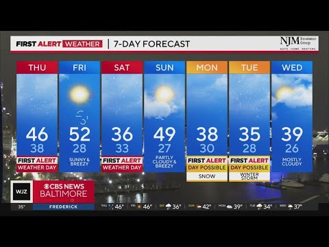 Wintry mix expected overnight in Maryland