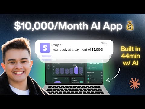 Watch Me Build A $10k/mo Web App In 44 Minutes Using AI (No Code)