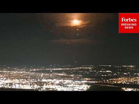RAW VIDEO: Israeli Fires Interceptors As Iranian Missiles Approach Haifa, Israel
