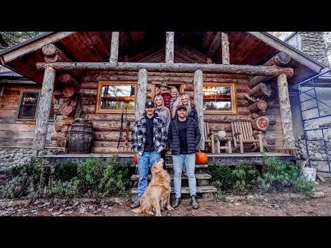 Thanksgiving at an Off Grid Log Cabin with my Daughters and their Boyfriends