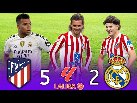 اتلتيكو مدريد يدمر ريال مدريد بخماسية تاريخية 5-2🔥