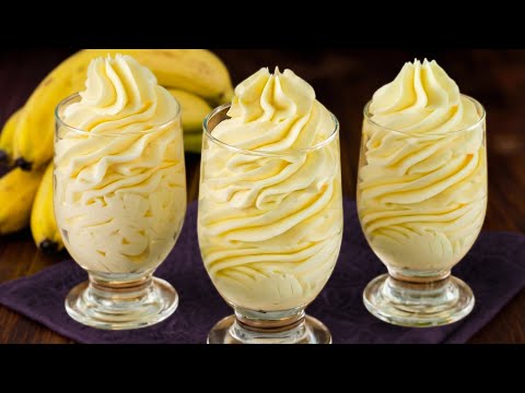 My Family Trick! no SUGAR! The most amazing BANANA dessert in 5 minutes! Banana mousse