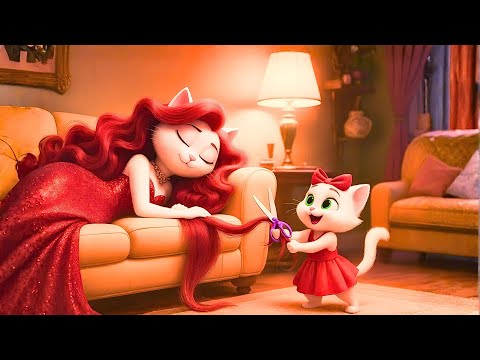 Naughty Kitten Cuts Mom's Hair to Buy Minion | AI Cat Story🐾✂️