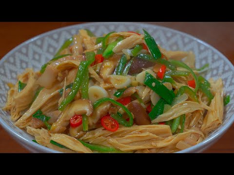 原來腐竹這樣做才最好吃，簡單易學，鮮香勁道入味，好吃又下飯#家常菜 #cooking #美食 #delicious #烹飪 #美味 #chinesefood #下飯菜